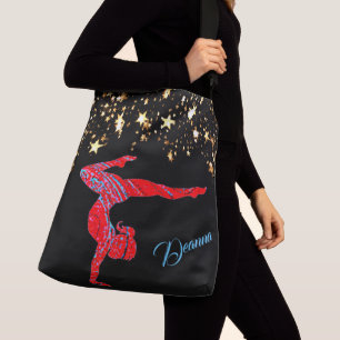 Abstrakt Gymnast Gold Stars Personalisierte Tasche