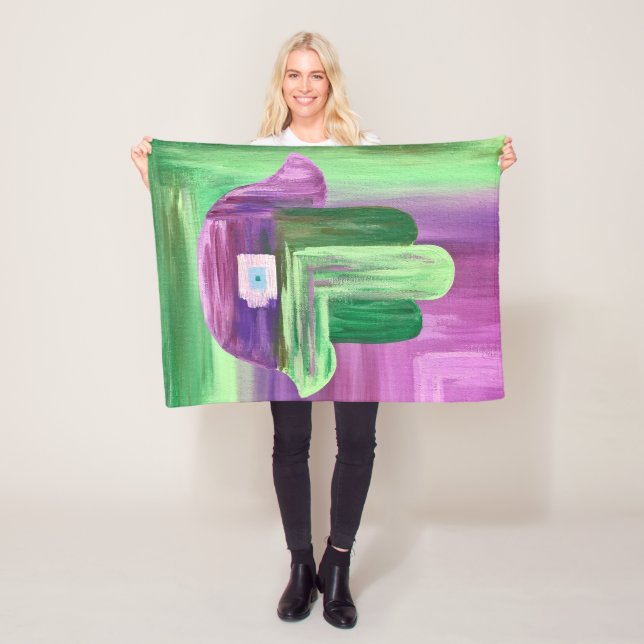 Abstrakt Hamsa Fleece Blanket (Beispiel)