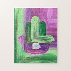 Abstrakt Hamsa Puzzle