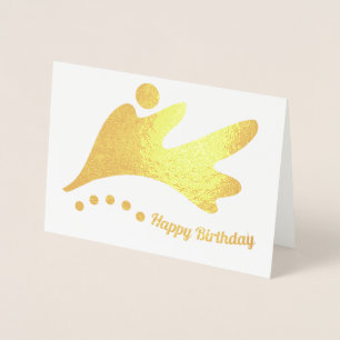Abstrakt Happy Birthday Bubbly Verlassen Folienkarte