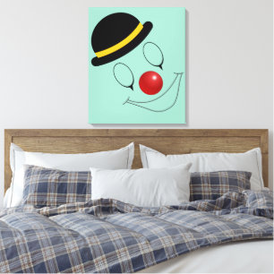 Abstrakt Happy Face Clown Entertainer Leinwanddruck