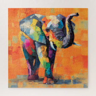 Abstrakt Happy Rainbow Elephant Puzzle