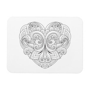 Abstrakt Heart Doodle Magnet