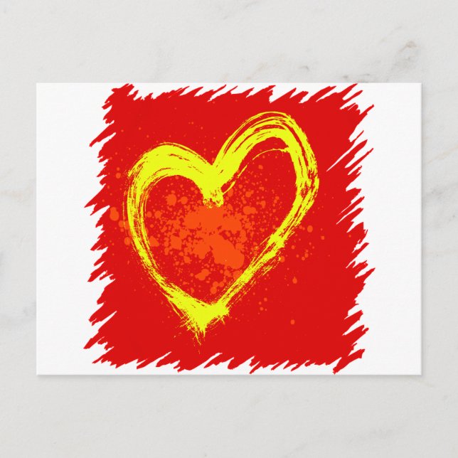 Abstrakt Heart Tattoo Postkarte (Vorderseite)