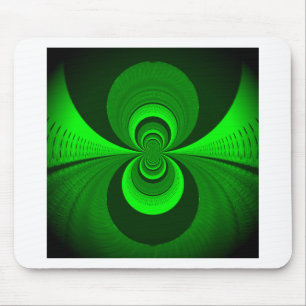 Abstrakt-hellgrüne Groovy Kaleidoskop-Muster Mousepad
