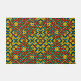 Abstrakt Hippie Boho Muster Rustic Earthy Tribal Fußmatte
