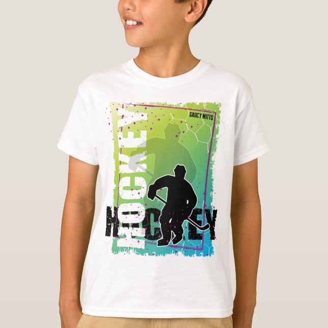 Abstrakt Hockey Youth Player Kids T-Shirt (Vorderseite)
