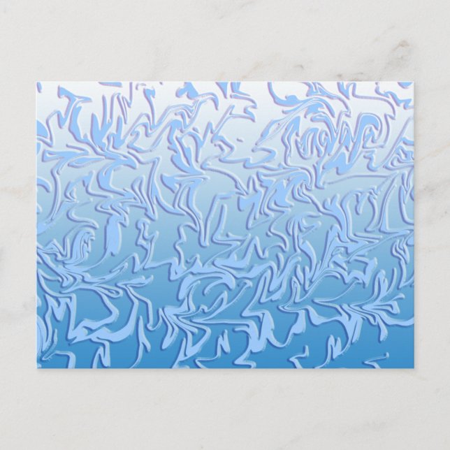 Abstrakt Icy Swirl Postkarte (Vorderseite)