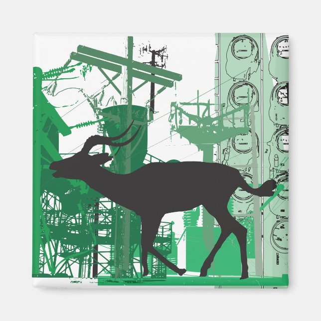 Abstrakt Impala Magnet (Vorne)