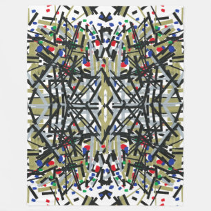Abstrakt in Band und Buchstaben 1 Fleecedecke