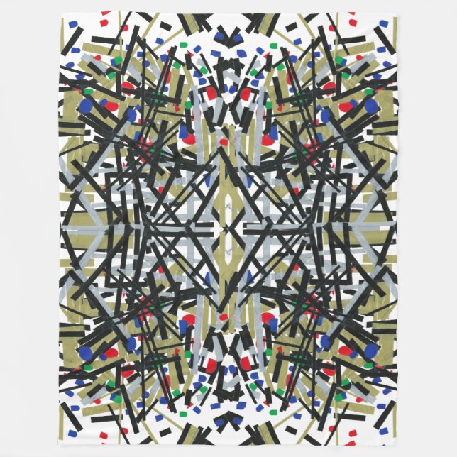 Abstrakt in Band und Buchstaben 1 Fleecedecke (Vorderseite)