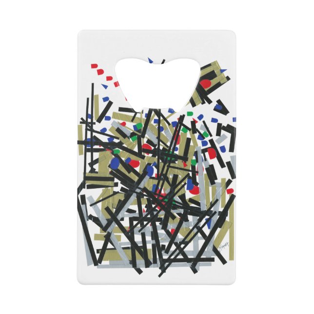 Abstrakt in Band und Buchstaben 1 Geldbeutel Flaschenöffner (Vorderseite)