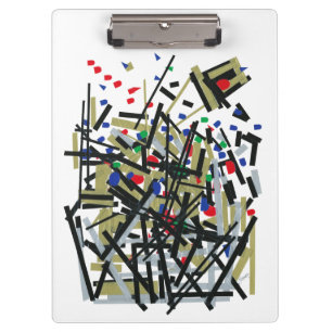Abstrakt in Band und Buchstaben 1 Klemmbrett