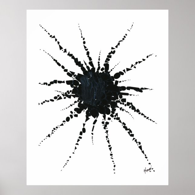 Abstrakt in Band und Buchstaben 3 Poster (Vorne)