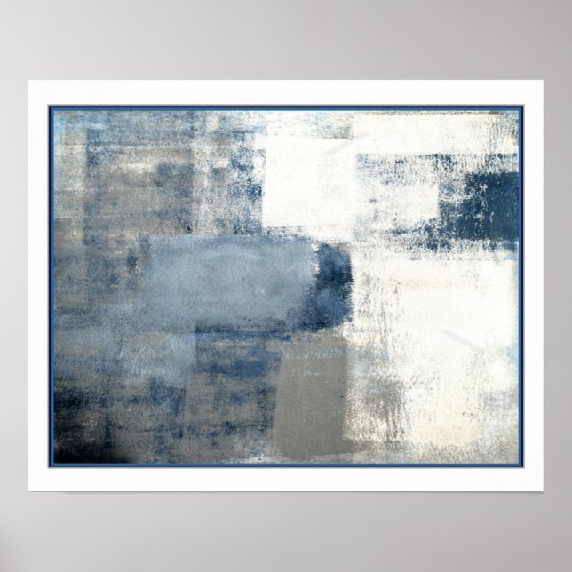 "Abstrakt in Denim" 16x20 Print Poster (Vorne)