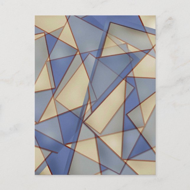 Abstrakt in der Blues Postkarte (Vorderseite)