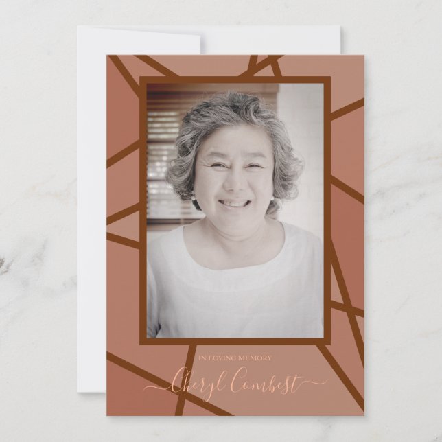 Abstrakt in der Gedächtnisbeerdigung (Vorderseite)