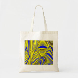 Abstrakt in Gold - Gelb blau Tragetasche