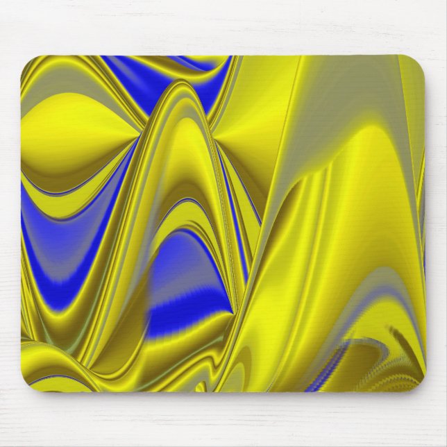 Abstrakt in goldgelber Farbe Mousepad (Vorne)