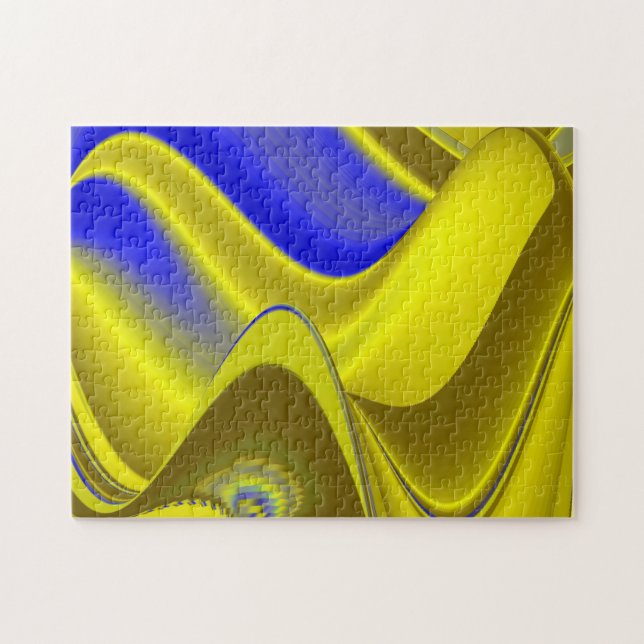 abstrakt in goldgelber Farbe Puzzle (Horizontal)