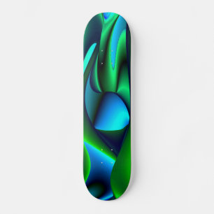 Abstrakt in grün-blau skateboard