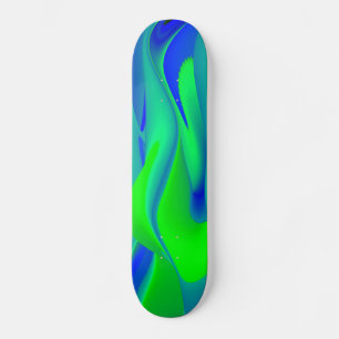 Abstrakt in grünblau skateboard