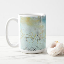 Abstrakt in Kaltwachs und Ölen Kaffeetasse