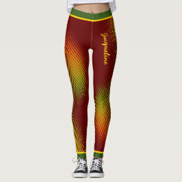Abstrakt in karibischen Farben mit dem Namen auf D Leggings