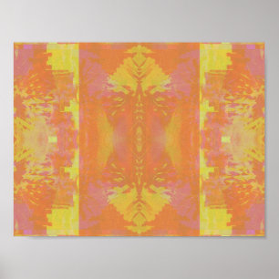 Abstrakt in Orange und Gelb Poster