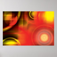 Abstrakt in Reds und Gelb-Poster
