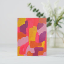 Abstrakt in Rosa und Gelb