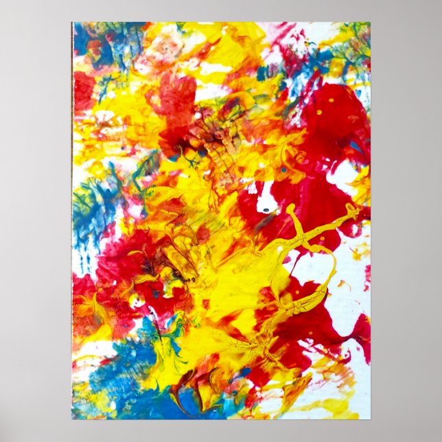 Abstrakt in Rot Poster (Vorne)
