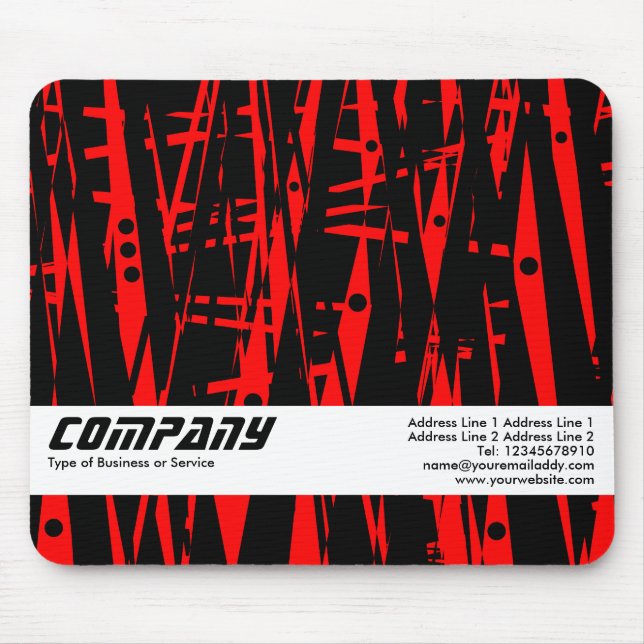 Abstrakt in Rot und Schwarz, Unternehmen Mousepad (Vorne)