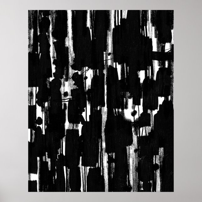 Abstrakt in Schwarz Poster (Vorne)
