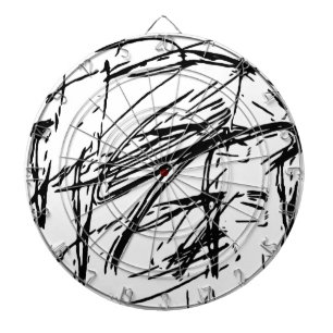 Abstrakt in Schwarzweiß Dartscheibe