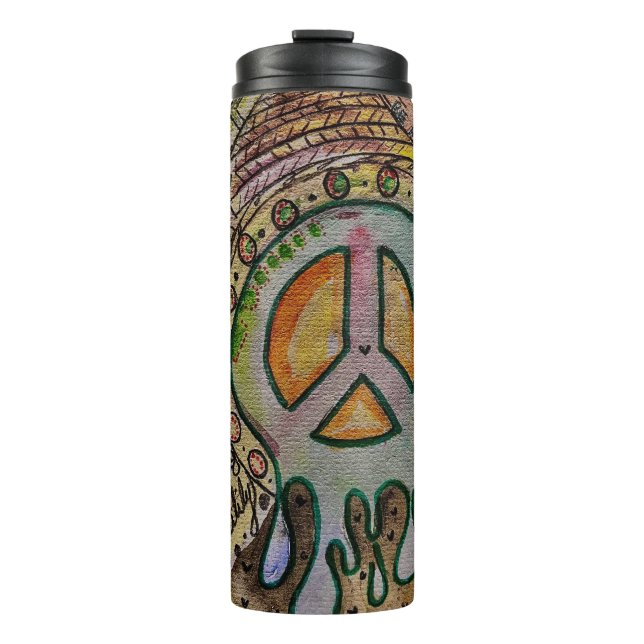 Abstrakt Inner Peace Tumbler Thermosbecher (Vorderseite)