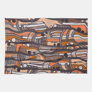 Abstrakt Jazzy Earth Tones Handtuch