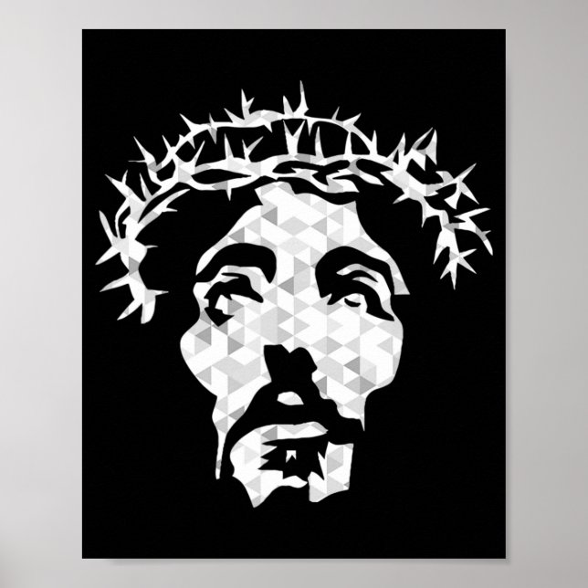 Abstrakt Jesus Christus Portrait - Entwerfen Sie C Poster (Vorne)