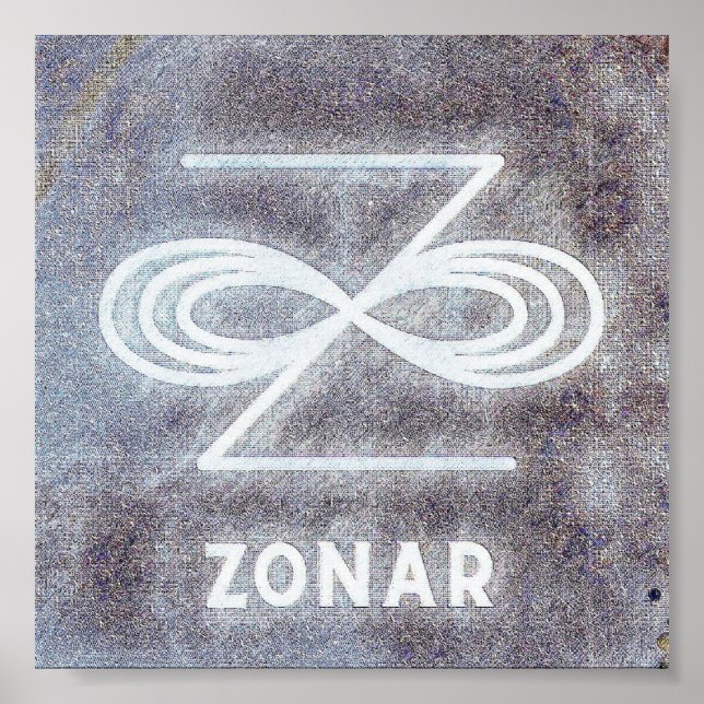 Abstrakt Karuna Reiki Bright White Zonar Symbol Poster (Vorne)