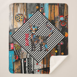 Abstrakt Kitty Personalisiert Sherpadecke