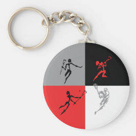 Abstrakt Lacrosse Schlüsselanhänger
