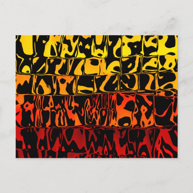 Abstrakt Lava Swirl Squared Postkarte (Vorderseite)