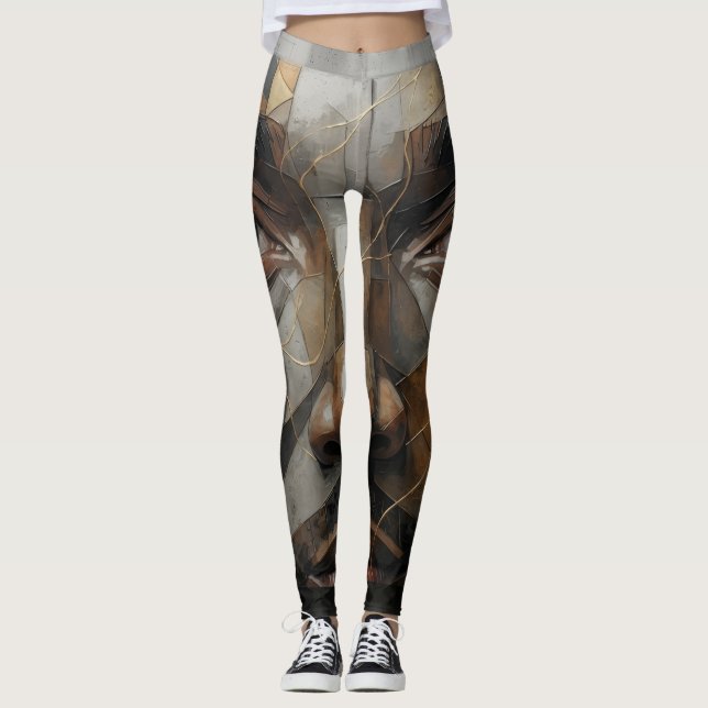 Abstrakt Leggings (Vorderseite)