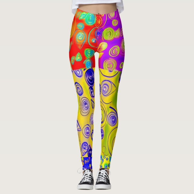Abstrakt Leggings (Vorderseite)