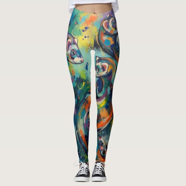Abstrakt  leggings (Vorderseite)