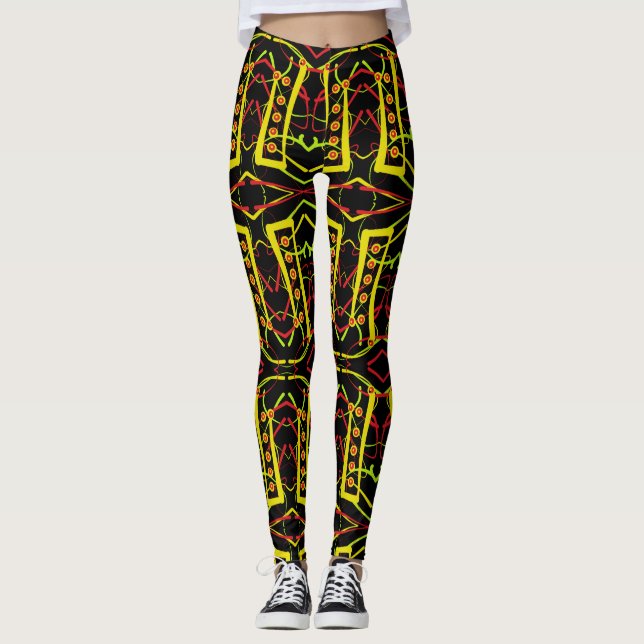 Abstrakt Leggings (Vorderseite)