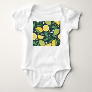 Abstrakt Lemon: Moderne Kunst nahtlos. Baby Strampler