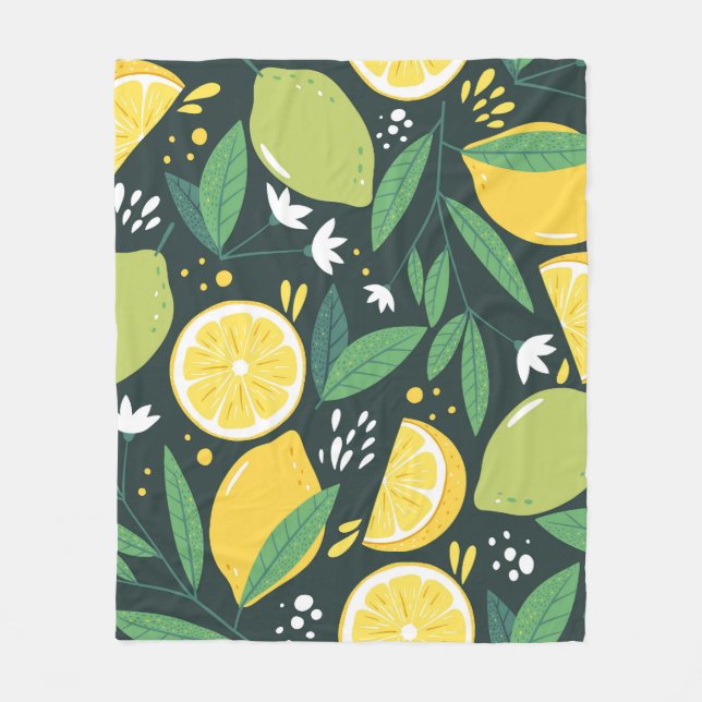 Abstrakt Lemon: Moderne Kunst nahtlos. Fleecedecke (Vorderseite)