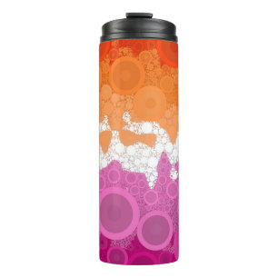 Abstrakt Lesbische Pride-Flagge Thermosbecher