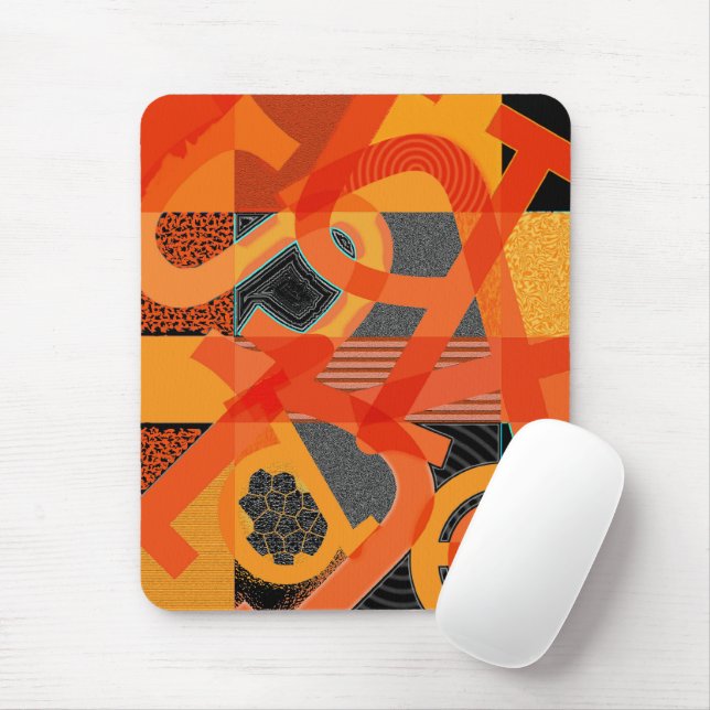 Abstrakt Letter Art Mouse Pad Mousepad (Mit Mouse)